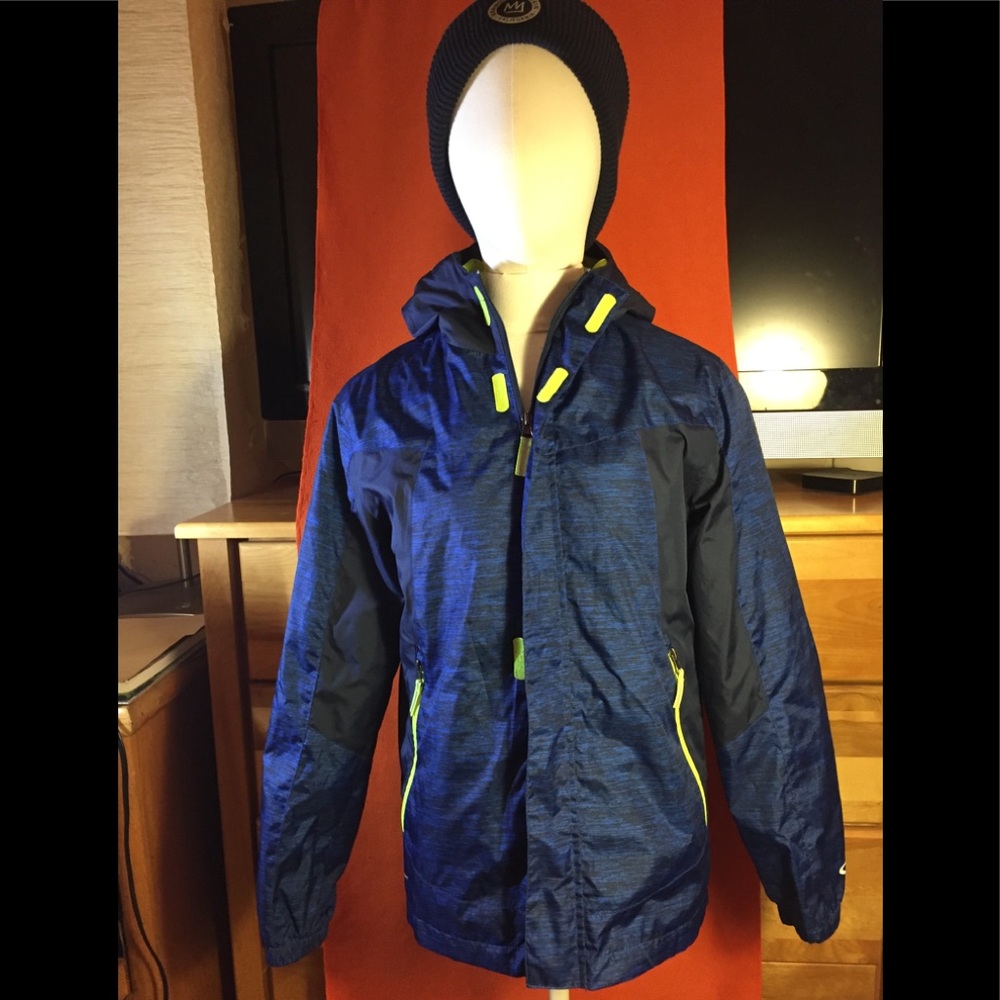 Champion Waterproof Juniors Jacket,Navy&Black12-14 - Picture 3 of 8